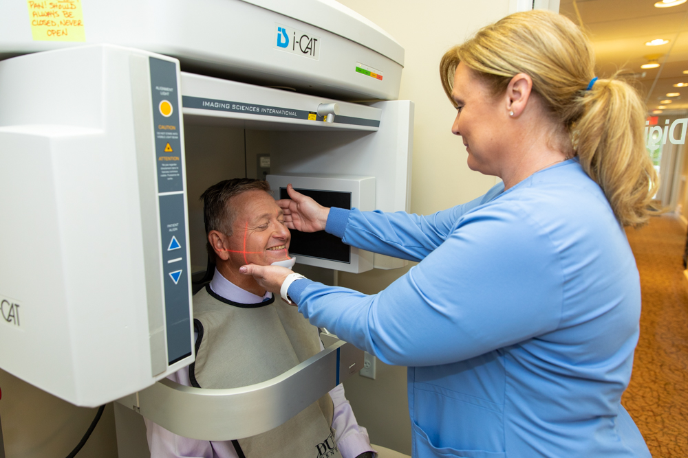 male patient in CT scan