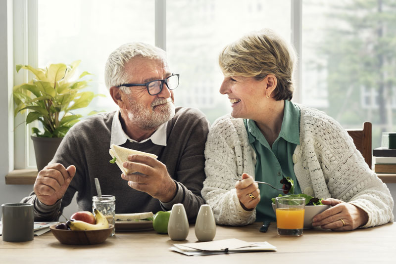 Dental Implant Patients Eating Together In Sandwich, MA