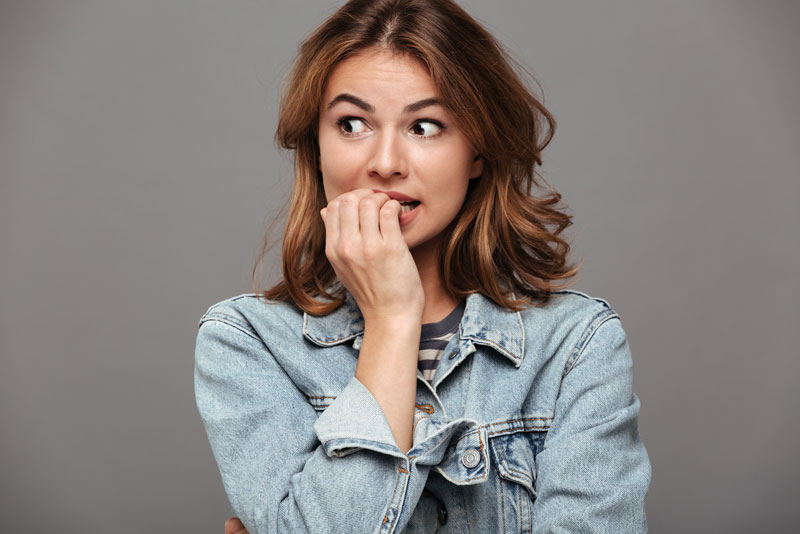 a dental patient worried about a dental procedure